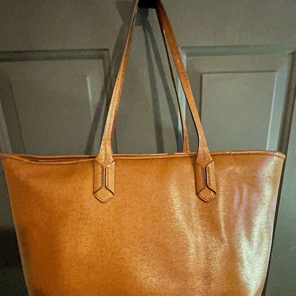 Ralph Lauren Tan Structured Leather Tote - Picture 2 of 14